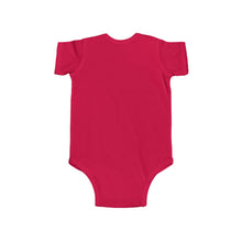 Load image into Gallery viewer, Infant wearing a soft cotton bodysuit with the text 'My Parents Are Hella Queer,' celebrating LGBTQ+ parents and promoting inclusivity and pride.