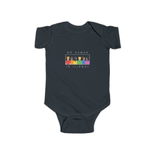 Load image into Gallery viewer, cotton bodysuit with the text 'No Human is Illegal,' advocating for immigrant rights and promoting equality for all