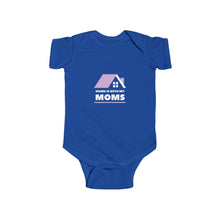 Load image into Gallery viewer, a soft cotton bodysuit with the text 'Home is With My Moms,' celebrating LGBTQ+ families and the love between mothers