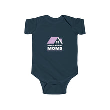 Load image into Gallery viewer, a soft cotton bodysuit with the text 'Home is With My Moms,' celebrating LGBTQ+ families and the love between mothers