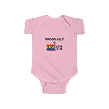 Load image into Gallery viewer, Proud Ally of Love Infant Bodysuit - Gender-Neutral Baby Clothing for LGBTQ+ Pride
