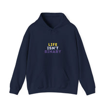 Load image into Gallery viewer, Life Isn't Binary Hoodie - Celebrate Diversity and Self-Expression