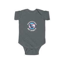 Load image into Gallery viewer, soft cotton bodysuit with the text 'Some Dads Get Pregnant,' challenging gender norms and promoting inclusivity, especially for transgender and non-binary parents