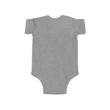 Load image into Gallery viewer, Infant wearing a soft cotton bodysuit with the text &#39;Home is With My Dads,&#39; celebrating LGBTQ+ families and the love between two dads
