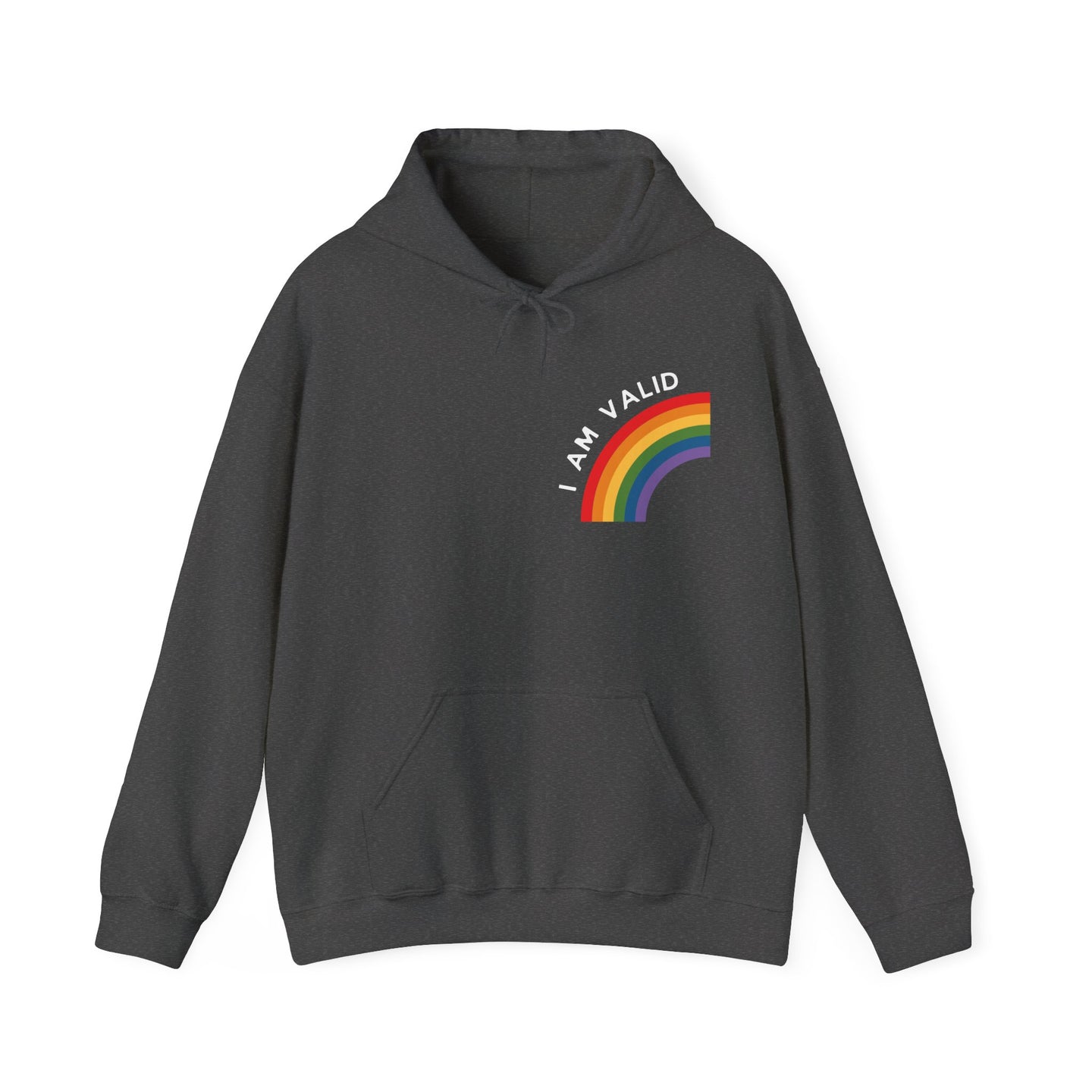 I Am Valid Rainbow Hoodie - LGBTQ+ Pride Clothing, Unisex Hoodie