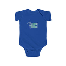 Load image into Gallery viewer,  soft cotton bodysuit with the text &#39;Little Feminist,&#39; promoting gender equality and empowering the next generation of feminists.
