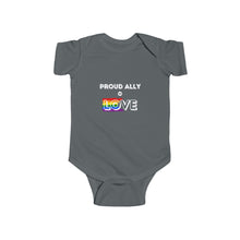 Load image into Gallery viewer, Proud Ally of Love Infant Bodysuit - Gender-Neutral Baby Clothing for LGBTQ+ Pride
