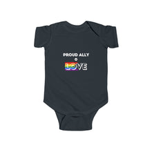 Load image into Gallery viewer, Proud Ally of Love Infant Bodysuit - Gender-Neutral Baby Clothing for LGBTQ+ Pride
