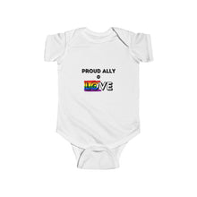 Load image into Gallery viewer, Proud Ally of Love Infant Bodysuit - Gender-Neutral Baby Clothing for LGBTQ+ Pride
