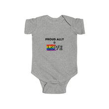 Load image into Gallery viewer, Proud Ally of Love Infant Bodysuit - Gender-Neutral Baby Clothing for LGBTQ+ Pride
