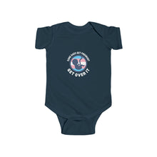 Load image into Gallery viewer, soft cotton bodysuit with the text &#39;Some Dads Get Pregnant,&#39; challenging gender norms and promoting inclusivity, especially for transgender and non-binary parents
