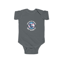 Load image into Gallery viewer, soft cotton bodysuit with the text &#39;Some Dads Get Pregnant,&#39; challenging gender norms and promoting inclusivity, especially for transgender and non-binary parents
