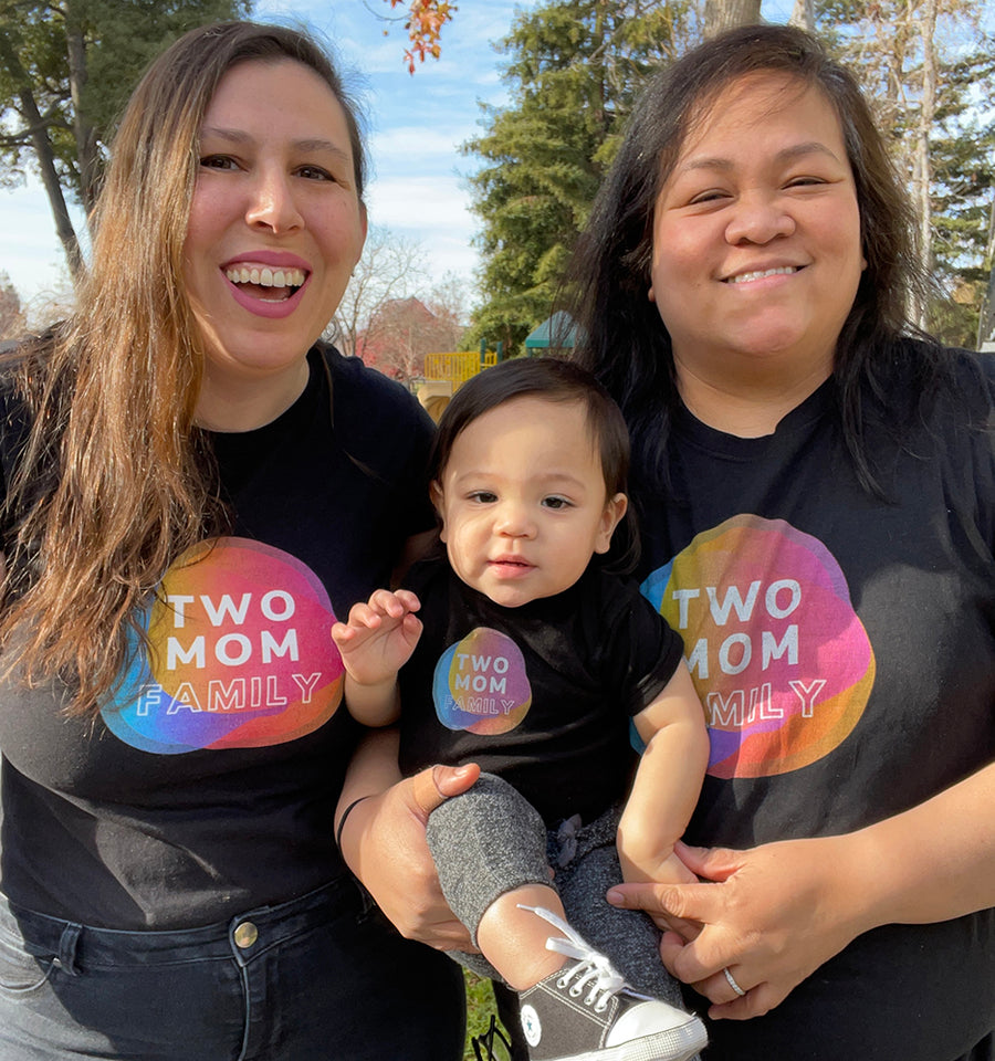 two mom baby and adults shirts