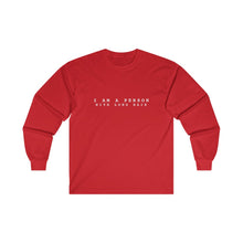 Load image into Gallery viewer, I am a Person with Long Hair Long Sleeve T-Shirt
