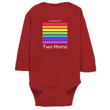 Load image into Gallery viewer, Raised by Two Moms Long Sleeve Bodysuit
