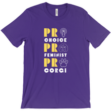 Load image into Gallery viewer, Custom T-Shirt - Pro Choice | Pro Feminist | Pro Corgi - Design #2
