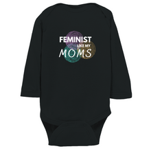 Load image into Gallery viewer, Feminist Like My Moms Long Sleeve Bodysuit
