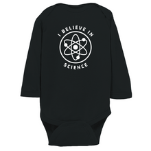 Load image into Gallery viewer, I Believe In Science Long Sleeve Bodysuit
