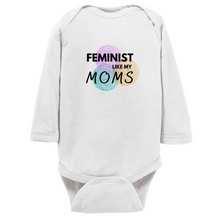 Load image into Gallery viewer, Feminist Like My Moms Long Sleeve Bodysuit
