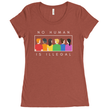 Load image into Gallery viewer, No Human is Illegal Fitted T-Shirt
