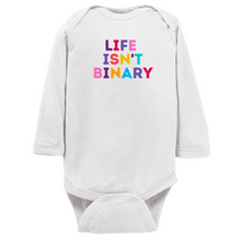 Load image into Gallery viewer, Life Isn&#39;t Binary Long Sleeve Bodysuit
