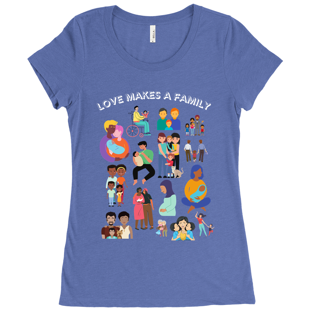 Love Makes a Family Fitted T-Shirt