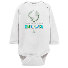 Load image into Gallery viewer, Make the Earth a Safe Place Long Sleeve Bodysuit

